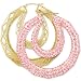 Jewelco London 9ct Yellow gold Pink Crystal-set