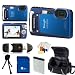Olympus Tough TG-820 iHS Digital Camera (Blue) Kit. Includes: 8GB Memory Card, High Speed Memory Card Reader, Extended Life Replacement Battery, Table Top Tripod, Screen Protectors, Cleaning Kit & Carrying Case