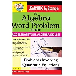 Algebra Word Problem: Problems Involving Quadratic Equations