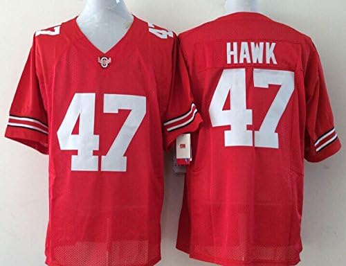 Men's NCAA Football Shirt Ohio State Buckeyes NO.47 Hawk NCAA Red Men's Ohio State Buckeyes Football Jersey