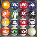 Marble / Swirl Style Pool Table Billiard Ball Set