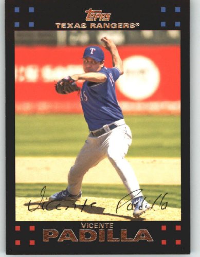 2007 Topps #143 Vicente Padilla Texas Rangers Baseball Card - Mint Condition - Shipped in Protective Display Case!