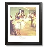 Edgar Degas Girl Tutu Ballet Dance Class Ballerina Wall Picture Black Framed Art Print