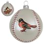 Baltimore Orioles Mlb Glass Baseball Ornament (3)"