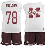 adidas Mississippi State Bulldogs #78 Infant Team Plate 2-Piece Short Set