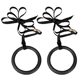 WmicroUK ABS Olympic Gymnastic Rings Crossfit Gym For Upper Body Strength fitness And Bodyweight Excercising, Suspension Training Fitness Training Rings - Taking your body to a new level of strength & endurance (Black)