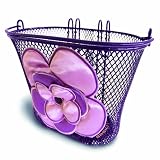 Basil Jasmin Girls Flower Bicycle Basket, Lilac/Soft Pink