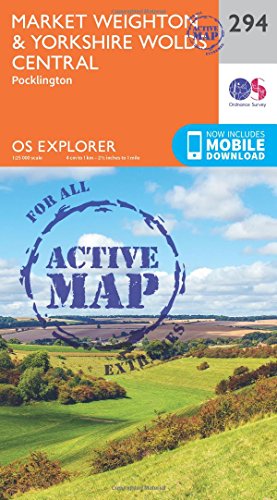 Market Weighton and Yorkshire Wolds Central (OS Explorer Active Map)