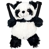 BackPet Plush Animal Backpack - Panda Black/White