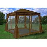 10'x10' Deluxe Steel Frame Gazebo W Mosquito Curtain 2