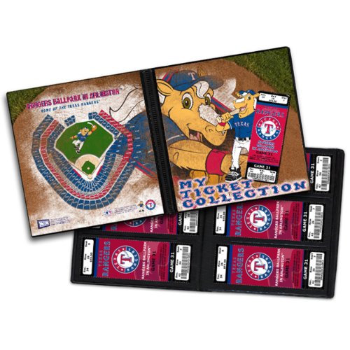 MLB Texas Rangers Ticket Album Mascot (Holds 96 Tickets)