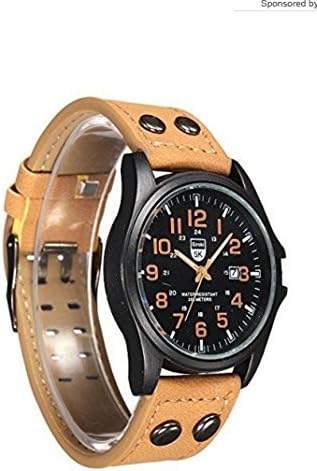 Men PU Leather Band Analog Military Quartz Wrist WatchMen PU Leather Band Analog Military Quartz Wrist Watch