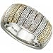 14K Tri-Color Designer Style Diamond Ring