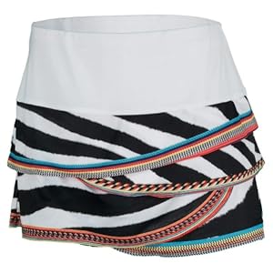 Women`s Zebra Bead Tennis Skirt Print
