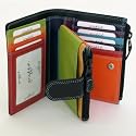 Golunski Ladies Leather Wallet with Coin Purse Black/Tropical