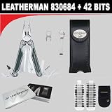 Leatherman (830684) Charge TTi w/Leather Sheath w/Quick-release Lanyard Ring & Removable Pocket Clip in Elegant Gift Tin + Leatherman (934870) 42 Bit Assortment with Nylon Sheath