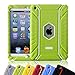 Honeycase Full Protection Extreme-Duty Military Transformer Hybrid Shockproof & Drop Rresistance Anti-slip Soft Silicone Case Cover for iPad Mini (Green)