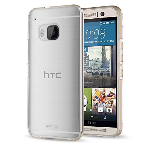 HTC One M9 Case - MoKo [Anti Drop] Halo Series Back Cover with TPU Anti drop + Clear PC Back Panel Bumper Case for HTC One M9 (2015) Smartphone, Crystal Clear