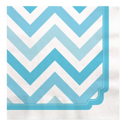 Chevron Blue - Luncheon Napkins (16 count)