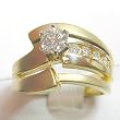 14K Yellow Gold Diamond Wedding Set