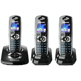 Panasonic KXTG8323 Colour DECT Digital Cordless Telephone Trio with Answer Machine - Black
