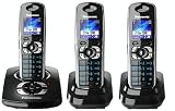 Panasonic KXTG8323 Colour DECT Digital Cordless Telephone Trio with Answer Machine - Black