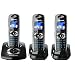 Panasonic KXTG8323 Colour DECT Digital Cordless Telephone Trio with Answer Machine - Black