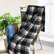 [Scotch Plaids - Blue/Grey/Black] Soft Coral Fleece Throw Blanket (71 by 79 inches)