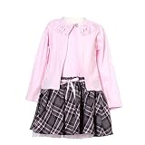 Bonnie Jean Little Girls Clothes Fall Pink Plaid Dress Girl 4-6X
