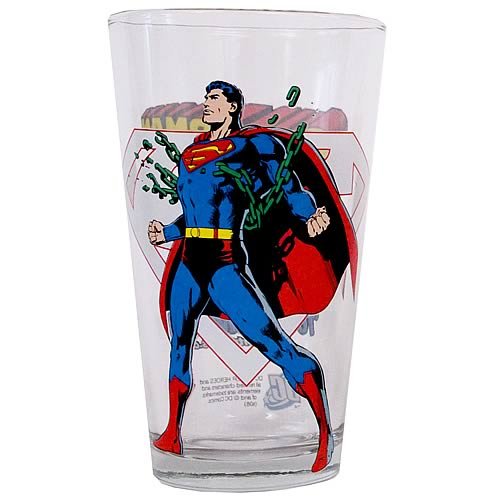  Toon TumblerTM: SUPERMAN (DC) 16 Ounce pint glass