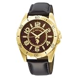 buy U.S. Polo Assn. Men's USC50012 Analogue Brown Dial Leather Strap Watch