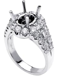 Semi Mounts & Duos With Comfort Fit 14K White Gold Can Also Be Made In Platinum or Other Colors 18K And 24K Is Also Available 1.90ct tw SI1 Clearity and H or I Color