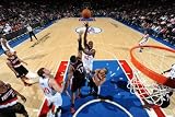 Portland Trail Blazers v Philadelphia 76ers: Elton Brand, LaMarcus Aldridge and Andre Miller Photographic Poster Print by Jesse D. Garrabrant, 28x42