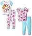 Paw Patrol Little Girls Skye and Marshall Pretty and Proud Rescue Pals 4-Piece Pajama Set Blue/Pink 4T