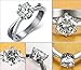 Xiangling Stainless Steel White Cubic Zirconia Eternity Bands Wedding Rings For Her Size 7