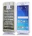 IWONE Case Designer Rubber Protective Skin Transparent Cover Shockproof Compatible for Samsung Galaxy S6 + Inspirational Life Writings Eventually All Pieces Fall into Place