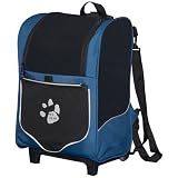 Pet Gear I-GO2 Sport Rolling Pet Backpack for cats and dogs up to 10-pounds