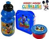 Disney Mickey Mouse Clubhouse Lunch Set (Water Bottle, Snack Container & Sandwich Box)