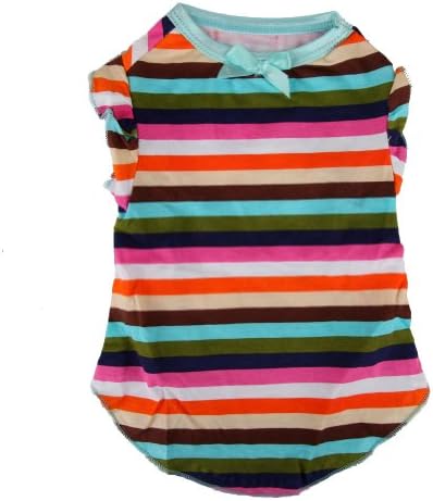 Pet Clothes Pet t-shirts for Large Dogs Colorful Stripe Pet Clothes for Girls