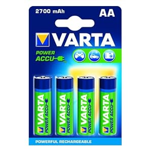 Varta Power Accu NiMH Akku AA Mignon 2700 mAh 4er Pack