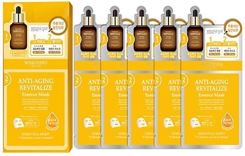 5PCS Anti-aging Revitalize Essence Mask Anti-wrinkle &amp; Moisture 2STEP by SKINLOVERS