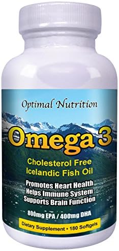 Pure Omega-3 Fish Oil From Iceland Purified and Mercury Free 180 Softgels HIGH in DHA and EPA Essential Fatty Acids