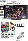 Brand New Sony Bravia KDL-46EX500 Series HDTV 1080p LCD 46 Inch HDTV With "The Extreme HD Sony Accessory Kit" Includes Professional Super Slim Flat Mount + (2) 6FT Hdmi 1.3B Cables, 6FT Audio Interconnect Cable Screen Cleaner + Surge Protector