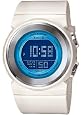 Casio Baby-g Watch Ladies White Resin Band Aqua Face Digital Bgd100-7a