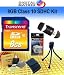 Transcend 8GB SDHC Class 10 Starter Kit. Kit Includes Transcends ULTRA High-Speed Class 10 SDHC card with LIFETIME WARRANTY, Tabletop bendable Wire Tripod, SD/SDHC USB Card Reader/Writer, LCD Protection Film Kit, Lens cleaning Kit and Memory Card wallet.
