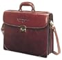 Goodhope The Wall Street - Triple Compartment Mens Leather Briefcase (Black)