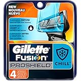 Gillette Fusion Proshield Chill Men's Razor Blade Refills, 4 Count