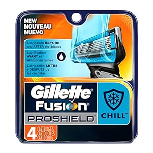 Gillette Fusion Proshield Chill Men's Razor Blade Refills, 4 Count
