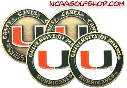 Miami Hurricanes Golf Ball Markers
