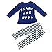 SagtonToddler Baby Girl Clothes Set Letter Print T-shirt Tops+Stripe Long Pants